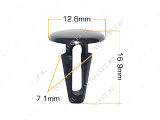 картинка Клипса пластм. крепежная Т-3001 (521/K-093)  (уп.25шт)