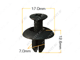 картинка Клипса пластм. крепежная Т-0024 (2234)  (уп.25шт)