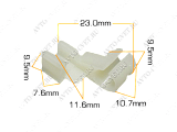 картинка Клипса пластм. крепежная Т-4024 (506) (уп.25шт)