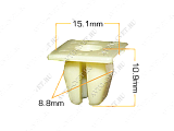 картинка Клипса пластм. крепежная Т-2005 (023/K-023)  (уп.25шт)