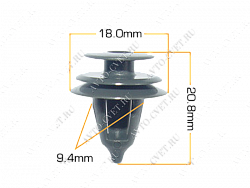 Клипса пластм. крепежная Т-3138 (501) (уп.25шт)