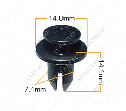 Клипса пластм. крепежная Т-0033 (1047)  (уп.25шт)