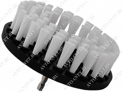 Щетка-насадка для чистки интерьера авто  d-12.7 см, с щетиной ср. ж, хвостовик-шестигран. SMART OPEN