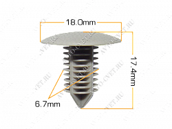 Клипса пластм. крепежная Т-3178 (811) (уп.25шт)