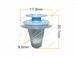 Клипса пластм. крепежная Т-3135 (486/017/1288) (уп 25шт)