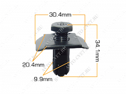 Клипса пластм. крепежная Т-0020 (1040/K-059)  (уп.25шт)