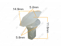 Клипса пластм. крепежная Т-3045 (528) (уп.25шт)