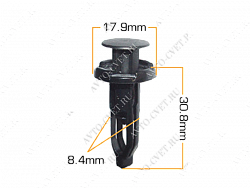 Клипса пластм. крепежная Т-1012 (085/K-085)  (уп.25шт)