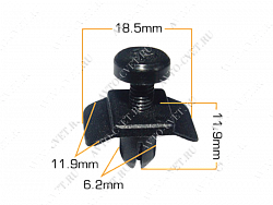 Клипса пластм. крепежная Т-0017 (687)  (уп.25шт)