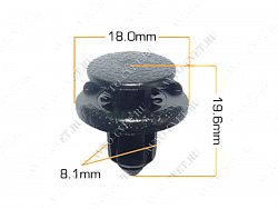 Клипса пластм. крепежная Т-1024 (690) (уп.25шт)