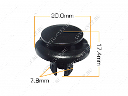 Клипса пластм. крепежная Т-1041 (850)  (уп.25шт)