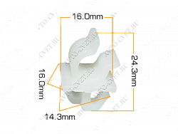 Клипса пластм. крепежная Т-4001 (488) (уп.25шт)