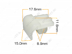 Клипса пластм. крепежная Т-4019 (504) (уп.25шт)