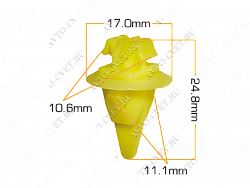 Клипса пластм. крепежная Т-4029 (114) (уп.25шт)