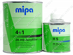 Грунт акриловый 2K HS Acryfiller 4+1 (1л + 0,25л) (комплект) "Mipa"