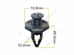 Клипса пластм. крепежная Т-0046 (1052/K-002)  (уп.25шт)