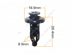 Клипса пластм. крепежная Т-1026 (KJ-1043)  (уп.25шт)