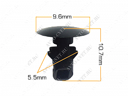Клипса пластм. крепежная Т-3058 (697) (уп.25шт)