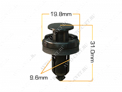 Клипса пластм. крепежная Т-1065 (KJ-066, KJ-2301) (уп.25шт)