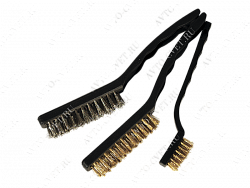 Щетка проволочная стальная 3-рядная (набор 3шт)