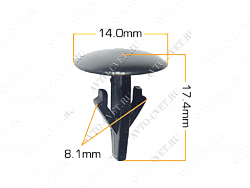 Клипса пластм. крепежная Т-3002 (1055/K-012) (уп.25шт)
