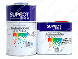 Лак 2K Golden Diamond 1л+ отвердитель Medium concentration 0.5л (комплект) SUPCOT