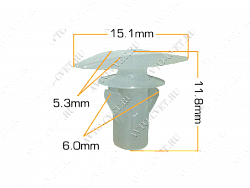 Клипса пластм. крепежная Т-3008 (079/K-079) (уп.25шт)