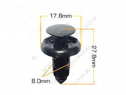 Клипса пластм. крепежная Т-0037 (1068)  (уп.25шт)