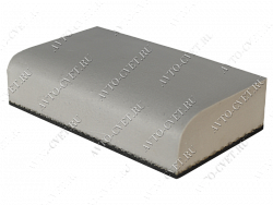 Брусок E малый жесткий с округленным углом для шлифования (115х70х30мм) серый "TOR"