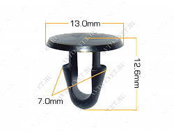Клипса пластм. крепежная Т-3006 (036/K-036)  (уп.25шт)