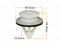 Клипса пластм. крепежная Т-3129 (1748) (уп.25шт)