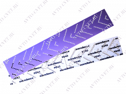 Полоски на пленочной основе, циркониевый корунд PURPLE 70*400мм, липучка Multi holes 328 SANDWOX