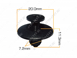 Клипса пластм. крепежная Т-0011 (491)  (уп.25шт)