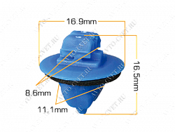 Клипса пластм. крепежная Т-4013 (2202/690) (уп.25шт)