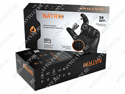 Перчатки нитриловые черные NATRIX290, длина 290мм, (упаковка - 50шт) JETAPRO