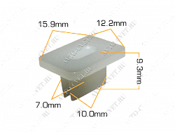 Клипса пластм. крепежная Т-2025 (527) (уп.25шт)