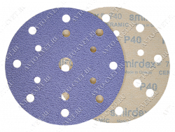 Абразивный круг 740 Ceramic Velcro Discs 150 мм 15 отв "SMIRDEX"