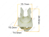 картинка Клипса пластм. крепежная Т-4002 (517/K-013)  (уп.25шт)