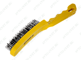 картинка Щетка проволочная  4х  рядная с пластиковой ручкой(желтая)