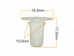 Клипса пластм. крепежная Т-2053 (371) (уп.25шт)