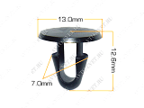 картинка Клипса пластм. крепежная Т-3006 (036/K-036)  (уп.25шт)