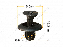 Клипса пластм. крепежная Т-1032 (2176)  (уп.25шт)