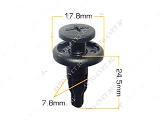 картинка Клипса пластм. крепежная Т-0034 (1053/K-004)  (уп.25шт)