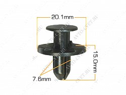 Клипса пластм. крепежная Т-1066 (1479)  (уп.25шт)