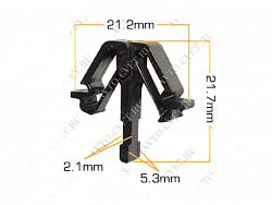 Клипса пластм. крепежная Т-4012 (051) (уп.25шт)