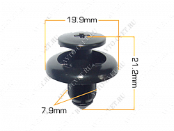 Клипса пластм. крепежная Т-1003 (1045)  (уп.25шт)