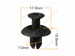 Клипса пластм. крепежная Т-0024 (2234)  (уп.25шт)