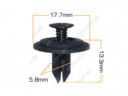 Клипса пластм. крепежная Т-0014 (1006)  (уп.25шт)