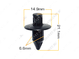 картинка Клипса пластм. крепежная Т-1033 (034/K-034)  (уп.25шт)