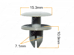 Клипса пластм. крепежная Т-1027 (364)  (уп.25шт)